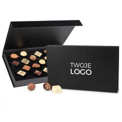 Czekoladki z Twoim logo Chocolate Box Black Pralines Prints