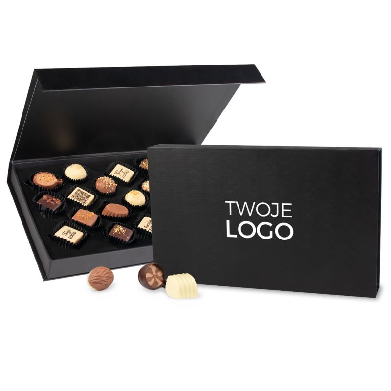 Czekoladki z Twoim logo Chocolate Box Black Pralines Prints