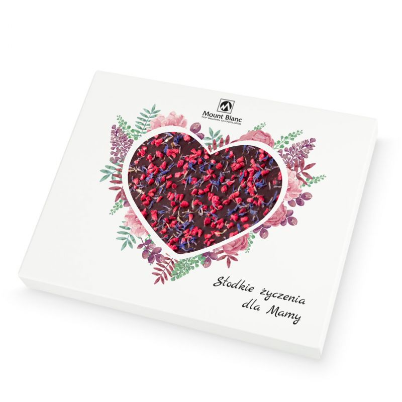 Chocolate Heart Box no.2. Czekoladowe serce z mlecznej czekolady z figami z okazji Dnia Matki - MountBlanc - 3