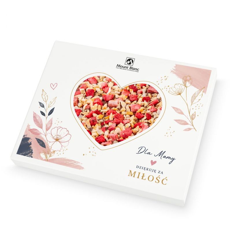 Chocolate Heart Box no.1. Czekoladowe serce z truskawkami i malinami - MountBlanc - 1
