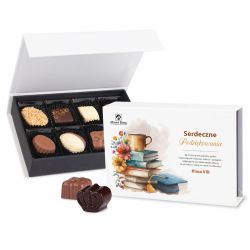 Bombonierka dla nauczyciela Chocolate Box Mini White z Twoimi życzeniami
