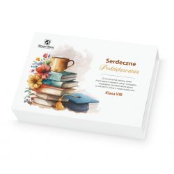Bombonierka dla nauczyciela Chocolate Box Mini White z Twoimi życzeniami