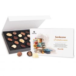 Podziękowanie dla nauczyciela Chocolate Box White z Twoimi życzeniami