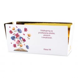 Belgijskie praliny Mini Ballotin White no.5 z Twoimi życzeniami dla nauczyciela