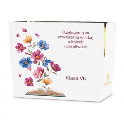 Prezent dla nauczyciela Ballotin White no.3 z Twoimi życzeniami