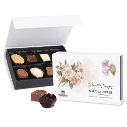 Czekoladki belgijskie Chocolate Box Mini White Dla Najlepszej Nauczycielki