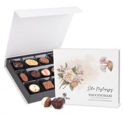 Prezent podziękowanie Chocolate Box Medium White Dla Najlepszej Nauczycielki