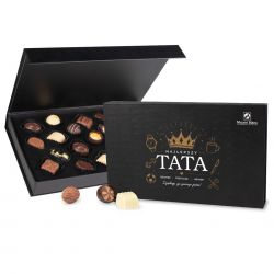 Bombonierka z dedykacją Chocolate Box Black Najlepszy Tata