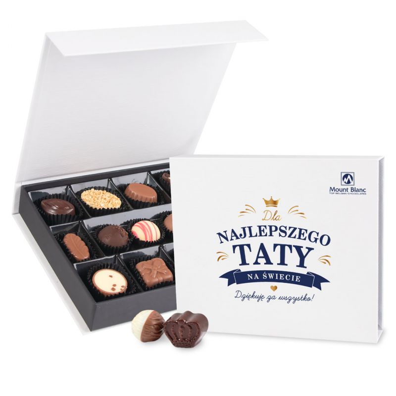 Bombonierka Chocolate Box Medium White Dla Najlepszego Taty na świecie