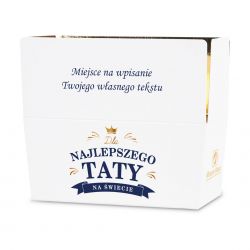 Czekoladki dla Taty Ballotin White no.1 z Twoimi życzeniami