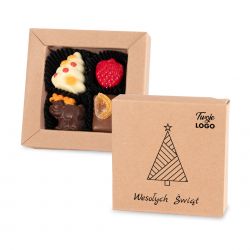 Czekoladki dla firm na Gwiazdkę Delights Kraft no.2 z logo - MountBlanc - 1