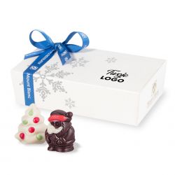 Czekoladki na Mikołaja Mini Ballotin White Santa Claus no.3 z Twoim logo - MountBlanc - 4