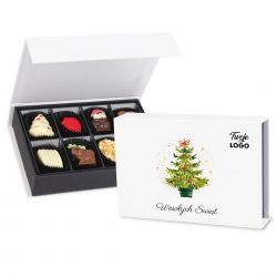 Czekoladki dla firm na Boże Narodzenie Christmas Chocolate Box Mini z Twoim logo - MountBlanc - 1