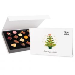 Praliny pod Choinkę Christmas Chocolate Box z logo Twojej firmy - MountBlanc - 1