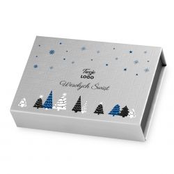 Bombonierka na Święta Chocolate Box Mini Silver z Twoim logo i życzeniami - MountBlanc - 2