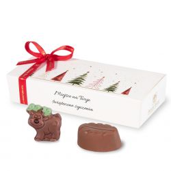 Pralinki na Boże Narodzenie Christmas Mini Ballotin White no.4 z Twoimi życzeniami - MountBlanc - 1