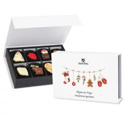 Pralinki bożonarodzeniowe Chocolate Box White Mini z Twoimi życzeniami - MountBlanc - 2