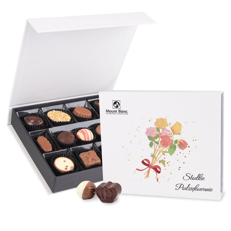 Czekoladki z okazji Dnia Nauczyciela Chocolate Box White Medium - MountBlanc - 1