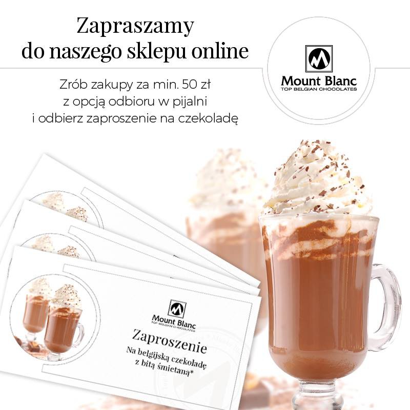Zamów online, odbierz osobiście i skosztuj belgijskiej czekolady do picia gratis